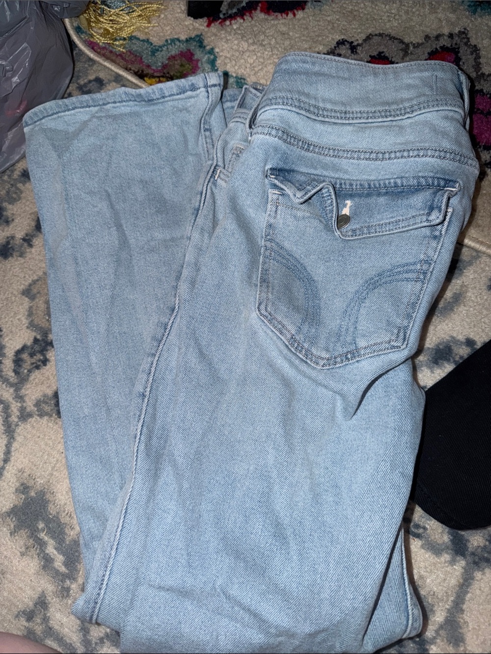Hollister Light Blue Straight-Leg Women's Jeans
